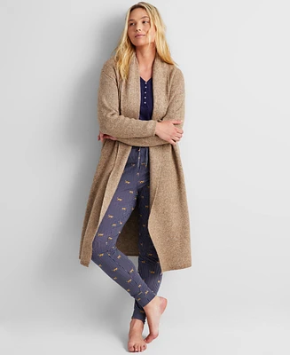 State of Day Women's Knit Long-Sleeve Duster Robe, Created for Macy's