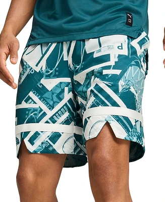 Puma Men's Winning Shot Printed Mesh Shorts