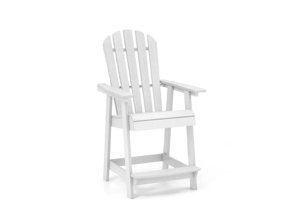 Hdpe Patio Chair with Armrest and Footrest for Indoor Outdoor