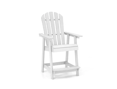 Hdpe Patio Chair with Armrest and Footrest for Indoor Outdoor