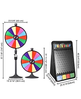 WinSpin 1pc 24" Dual Use 14 Slots Prize Wheel and 1pc 41x25" Prize Drop Game Board Party Game