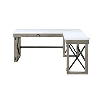 Streamdale Furniture Talmar Writing Desk with Lift Top In Marble Top