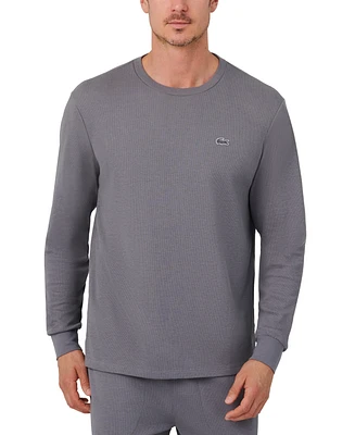 Lacoste Men's Waffle-Knit Thermal Sleep Shirt