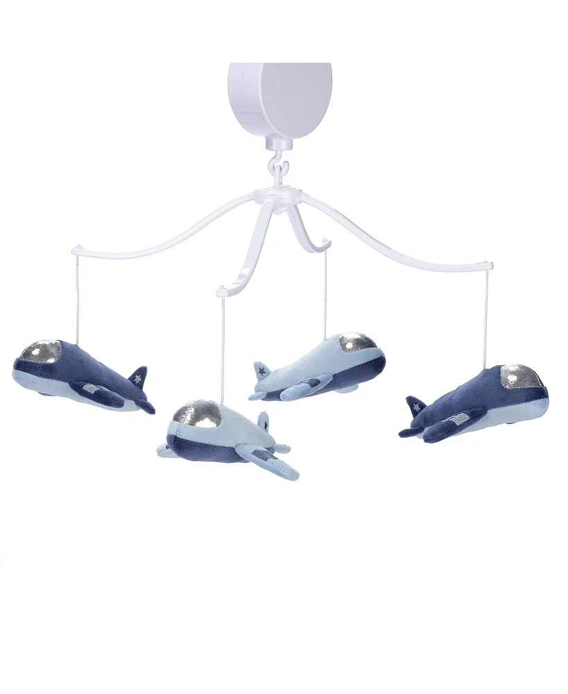 Bedtime Originals Little Aviator Airplane Musical Baby Crib Mobile Soother Toy