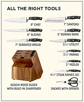 Chicago Cutlery Insignia Classic 18-pc Knife Set with Block and Built-In Sharpener