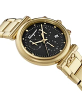 Ferragamo Women's Swiss Chronograph Ora Gold Ion Plated Stainless Steel Bracelet Watch 40mm