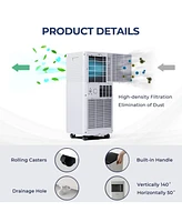 Vebreda 10000 Btu Portable Air Conditioner with Fan and Dehumidifier Mode