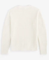 Epic Threads Girls Metallic Mixed-Stitch Pullover Sweater, Created for Macy's