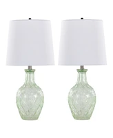 Lumisource Gloria Round 20" Contemporary Glass Accent - Set of 2 Lamp