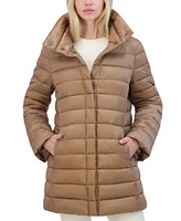 Tahari Women's Shine Collared Packable Puffer Coat