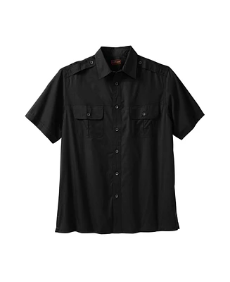 Boulder Creek Big & Tall by KingSize Short-Sleeve Pilot Shirt