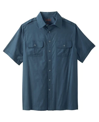 Boulder Creek Big & Tall by KingSize Short-Sleeve Pilot Shirt