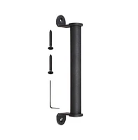 Yescom 10" Sliding Barn Door Cylindrical Handle Heavy Duty Cast Iron Pull Gate Shed Matte Black