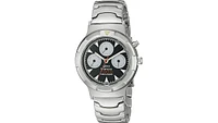 Gino Franco Men's Silver Dial Round Stainless Steel Multi-Function Bracelet Watch