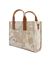 Tommy Bahama Leather Trim Medium Floral Tote