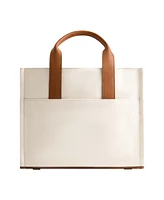 Tommy Bahama Solid Canvas Mediium Tote with Leather Trim