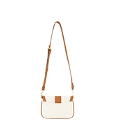 Tommy Bahama Solid Canvas Flap with Double leather strap