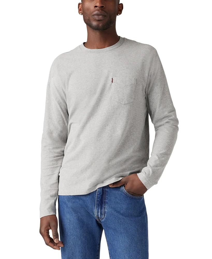 Levi's Men's Long Sleeve Crewneck Pocket T-Shirt