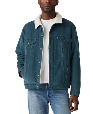 Levi's Men's Relaxed Fit Fleece Lined Snap-Front Trucker Jacket