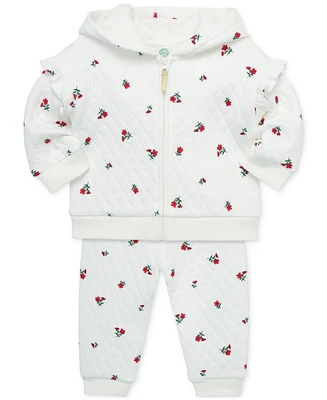 Little Me Baby Girls Floral Hoodie & Pants Set