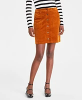 On 34th Women's Corduroy Button Mini Skirt, Created for Macy's