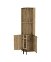 Fm Furniture Reese Corner Bar Cabinet