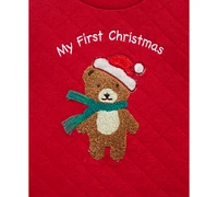 Little Me Baby My 1st Holiday Bear Sweatshirt & Pants Set