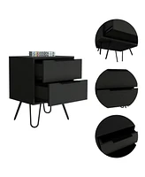 Fm Furniture Nuvo Nightstand,Two Drawers