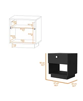 Fm Furniture Sumter 1 Drawer Nightstand, Storage Shelf