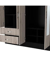 Fm Furniture Florencia L Mirrored Armoire