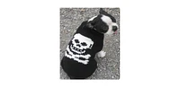 Chilly Dog Black Skull Dog Sweater