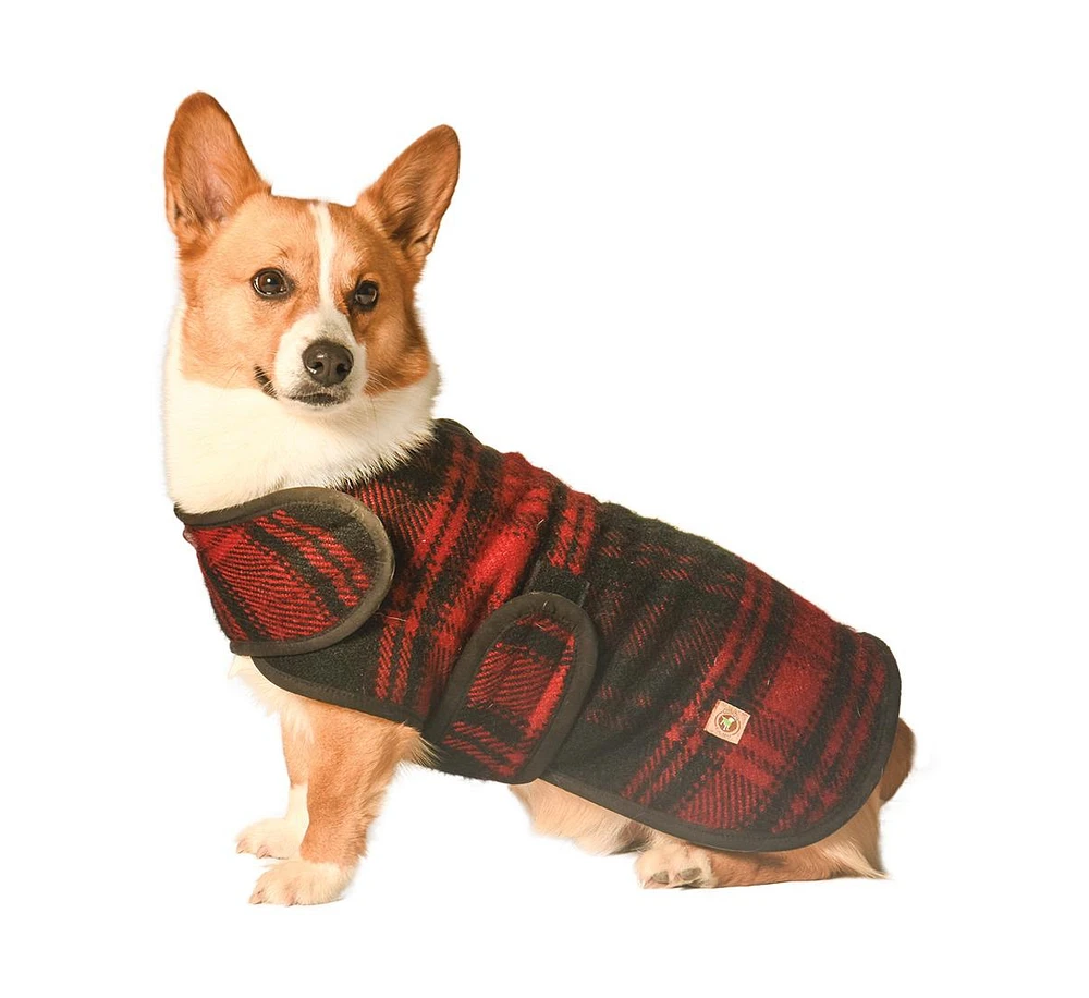 Chilly Dog Xl Red Plaid Blanket Coat