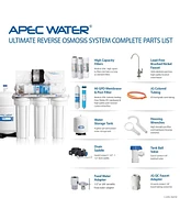 Apec Water Systems Ultimate Permeate Pumped Reverse Osmosis Water Systems for Drinking Water, for Low Pressure Homes