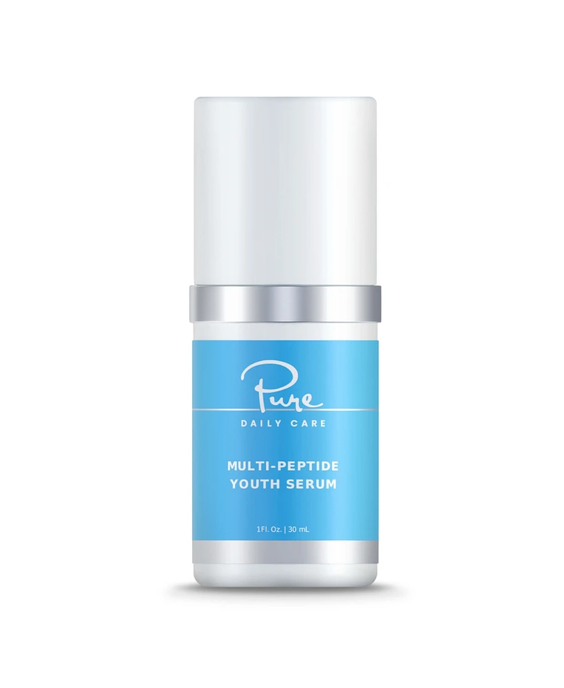 Pure Daily Care Multi-Peptide Youth Serum - Moisturizing Anti Aging Advanced Peptide Serum Targets Wrinkles Fine Lines Firming