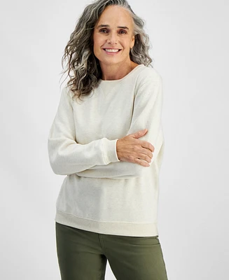 Style & Co Women's Long-Sleeve Crewneck Sweatshirt, Created for Macy's