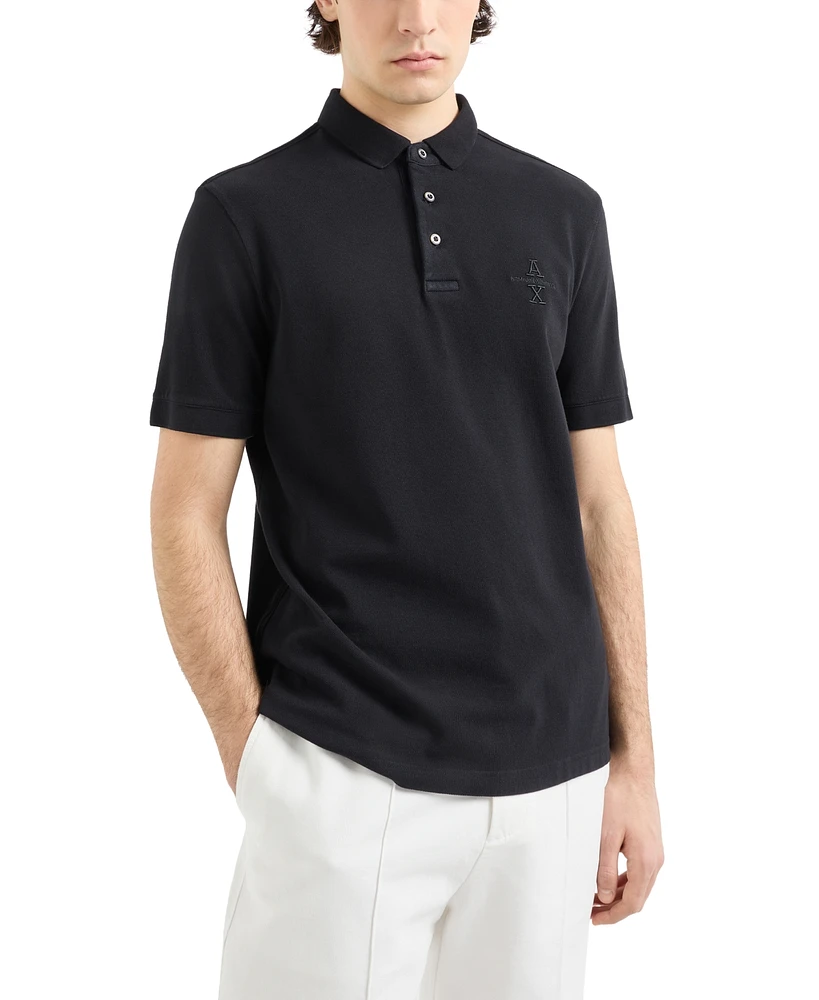 A|X Armani Exchange Men's Regular-Fit Logo Embroidered Polo Shirt