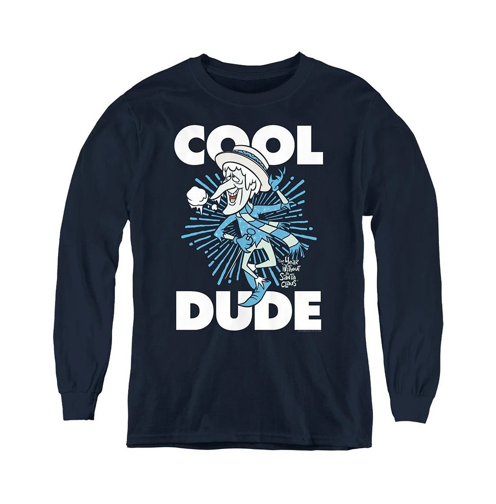 The Year Without A Santa Claus Youth Cool Dude Long Sleeve Sweatshirt