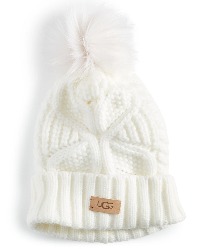 Ugg Cable Knit Pom Beanie