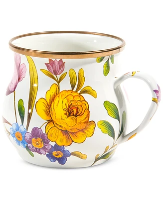 Mackenzie-Childs White Flower Market Mug