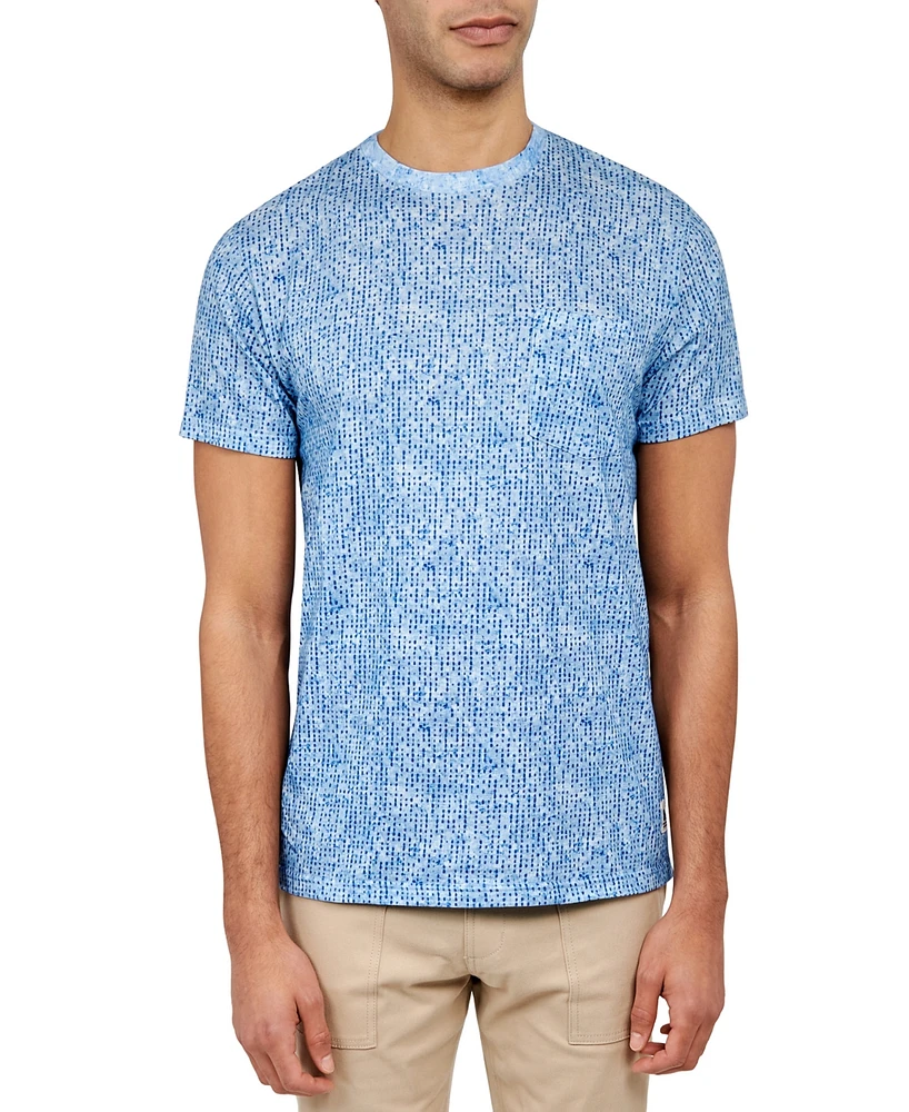 Brooklyn Brigade Men's Fulton Slim-Fit Abstract Dot-Print Pocket T-Shirt