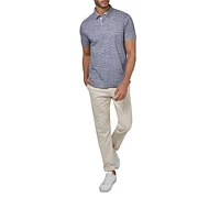 Brooklyn Brigade Men's Slim-Fit Wrinkle-Free Stripe Mercerized Cotton Polo Shirt