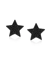 Bling Jewelry Patriotic Rock Star Sparkling Cubic Zirconia Micro Pave Cz Stud Earrings Sterling Silver