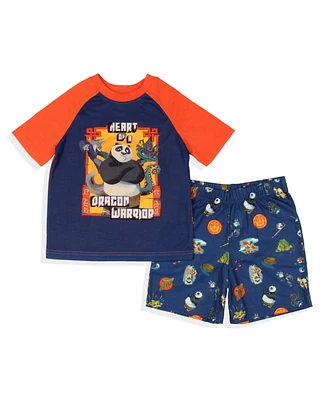 Kung Fu Panda Toddler Boys 4 Heart Of A Grand Warrior Sleep Pajama Set Short