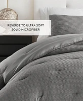 ienjoy Home Waffle Textured 2-Piece Comforter Set, Twin/Twin Xl