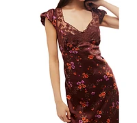 Free People Women's Butterfly Babe Cap-Sleeve Midi Dress