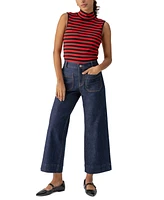 Sanctuary Women's The Marine Comfort-Stretch Wide-Leg Jeans