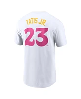 Nike Men's Fernando Tatis Jr. White San Diego Padres City Connect Fuse Name Number T-Shirt