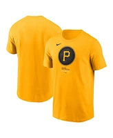 Nike Men's Gold Pittsburgh Pirates City Connect Large Logo T-Shirt