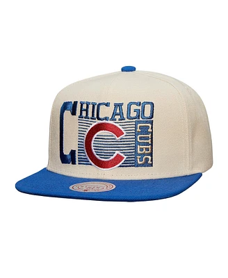 Mitchell & Ness Men's Cream Chicago Cubs Cooperstown Collection Speed Zone Snapback Hat