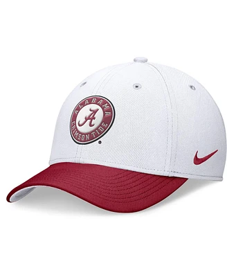 Nike Men's White/Crimson Alabama Crimson Tide Rise Swoosh Flex Hat